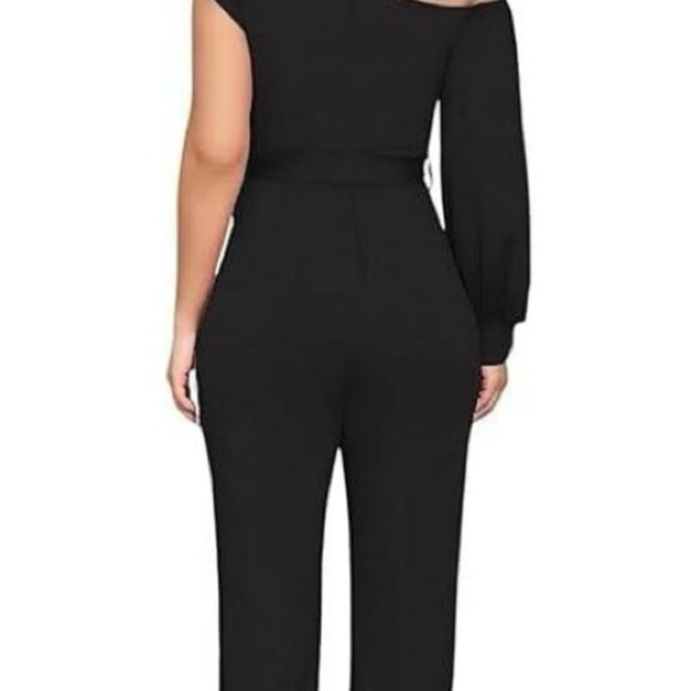 Black One-Shoulder Jumpsuit